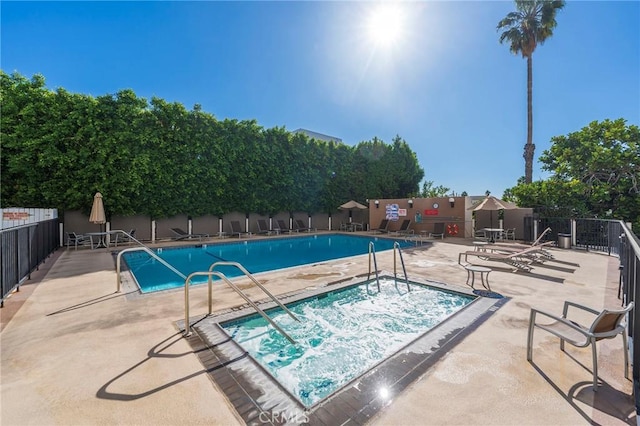 view of pool with a patio