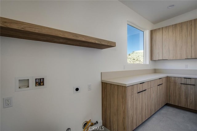 laundry area featuring electric dryer hookup and hookup for a washing machine