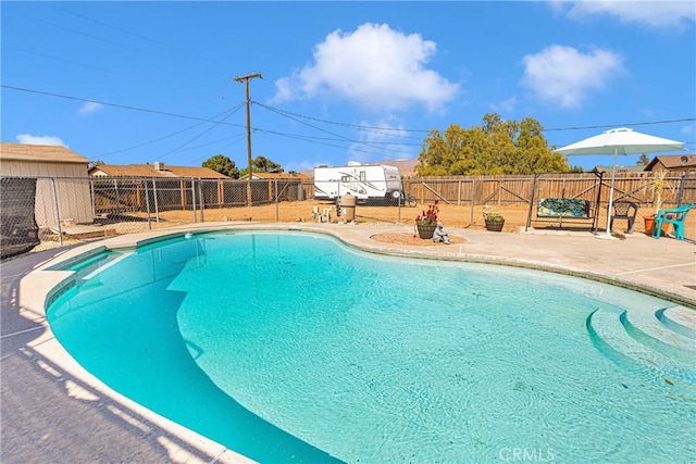 view of pool with a patio area