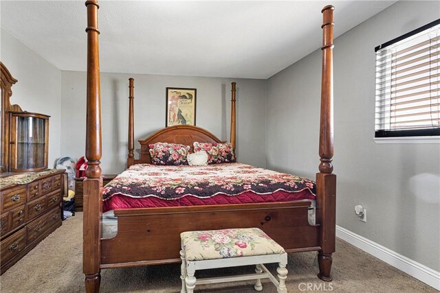 view of carpeted bedroom