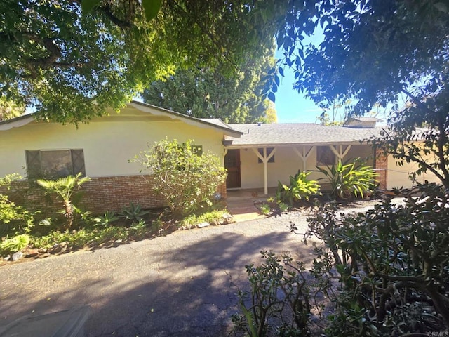 view of ranch-style home