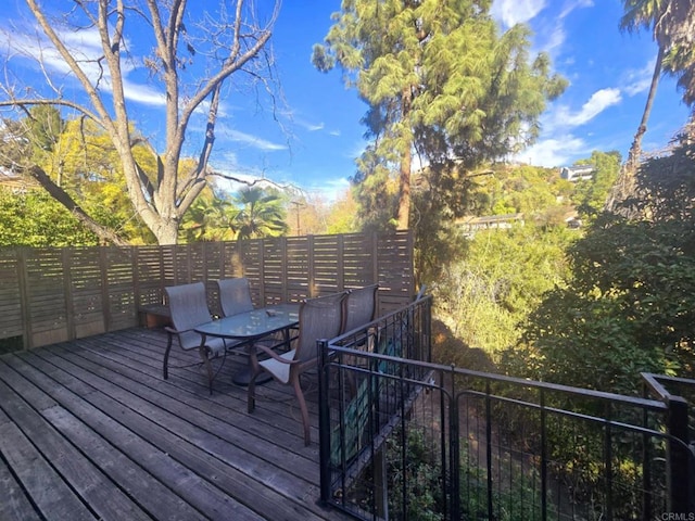 view of wooden terrace