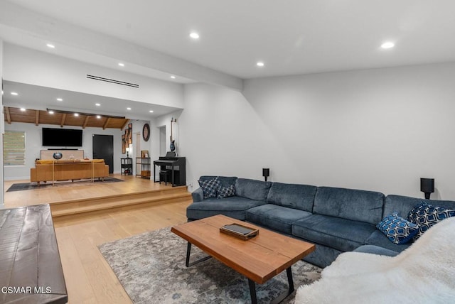 living room featuring hardwood / wood-style floors