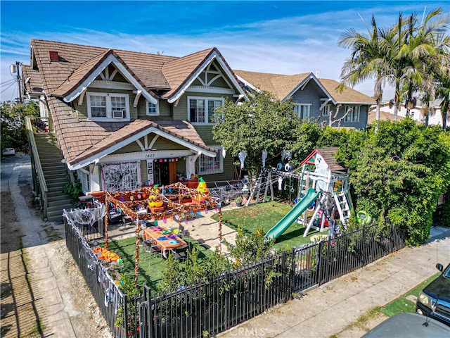 exterior space featuring a playground