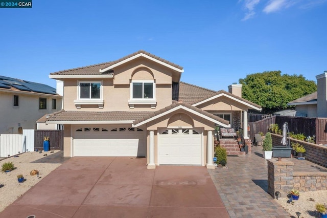 view of front of house featuring a garage