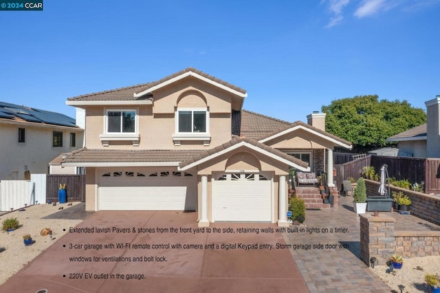 view of front facade with a garage