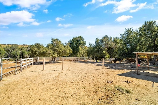 view of property's community with a rural view