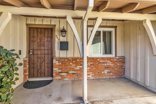 view of doorway to property