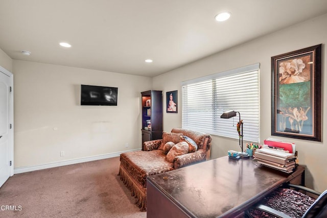 office featuring carpet flooring