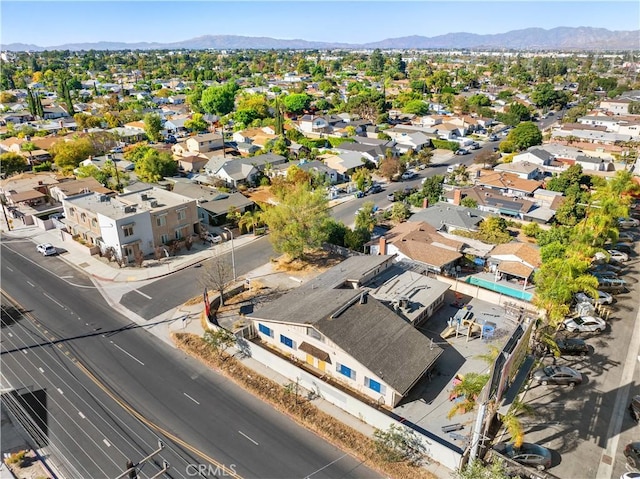 aerial view featuring a mountain view