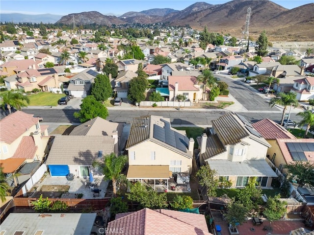 aerial view featuring a mountain view