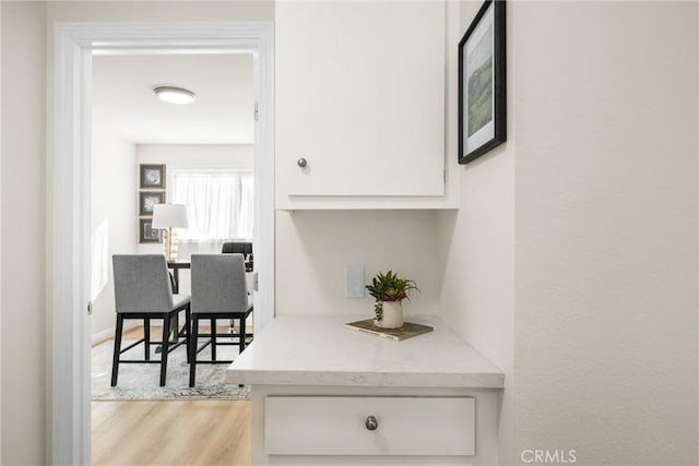 interior space featuring light hardwood / wood-style flooring