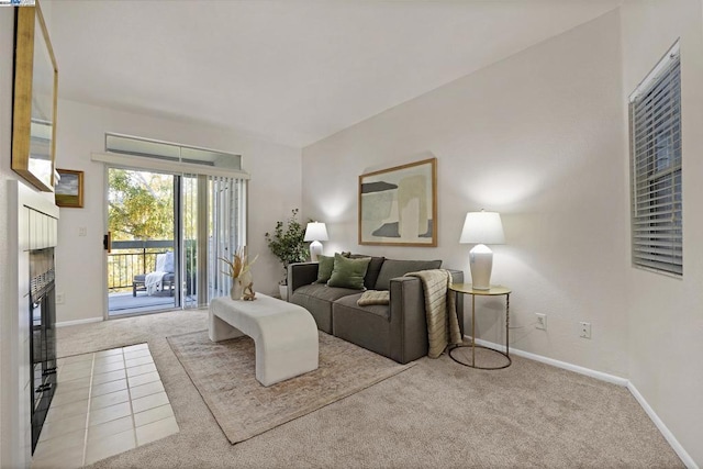 view of carpeted living room