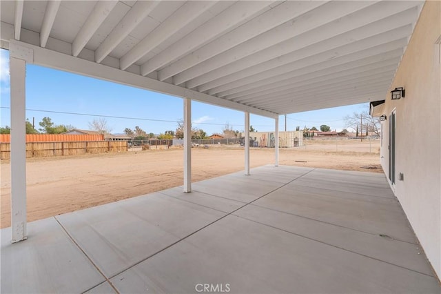 view of patio with fence