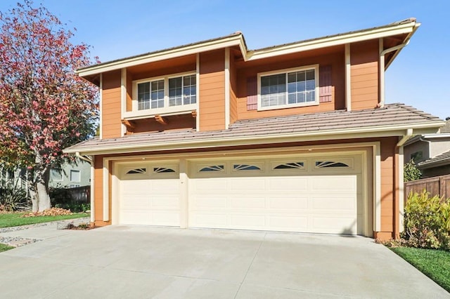 view of front facade featuring a garage