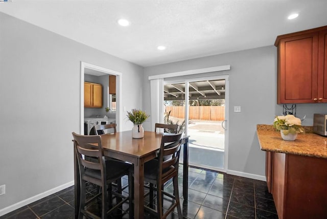 view of dining area