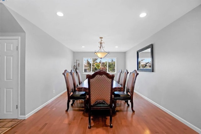 dining area featuring light hardwood / wood-style floors