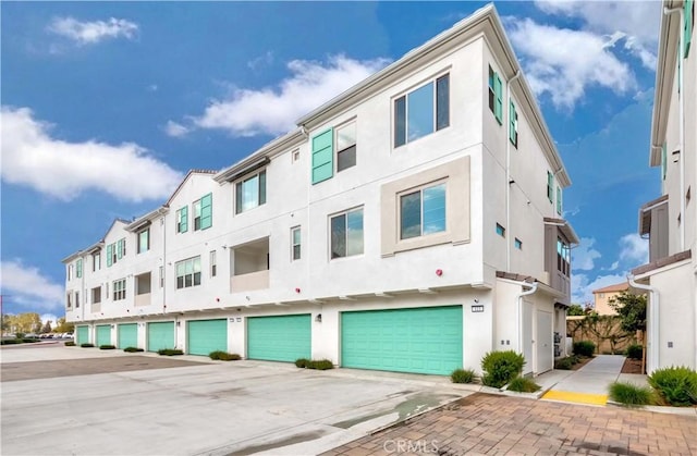 view of property featuring a garage