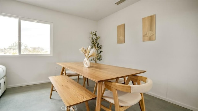 view of dining area