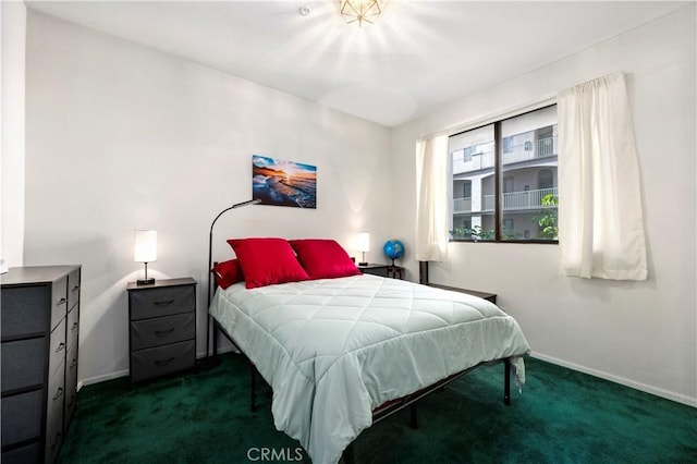 view of carpeted bedroom