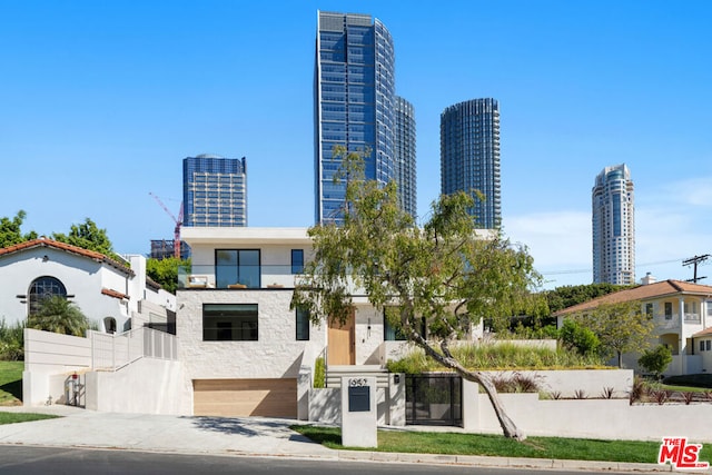 view of front of house featuring a garage