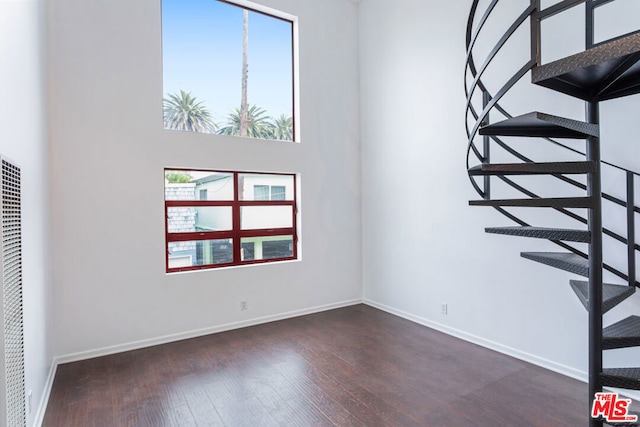 interior space with hardwood / wood-style floors