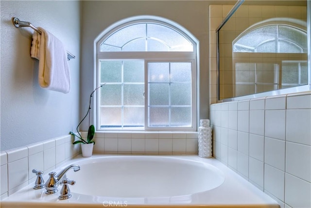 bathroom with a bath