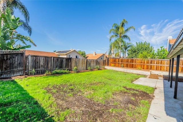 view of yard with a patio