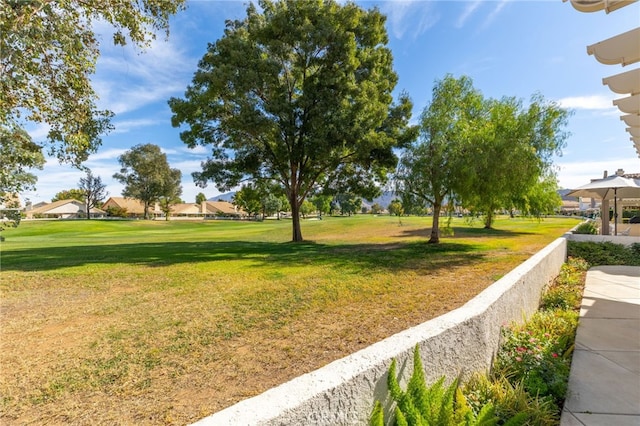 view of community featuring a lawn