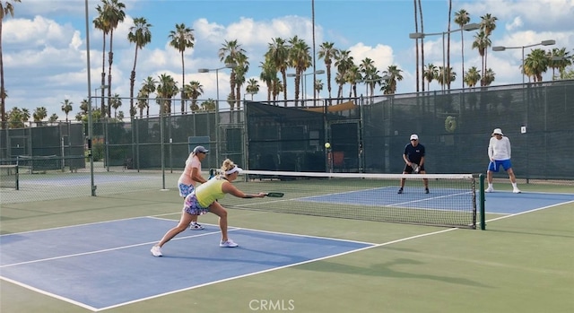 view of tennis court