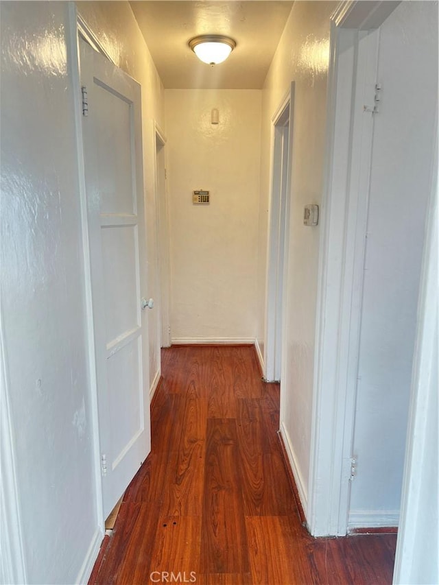 hall featuring dark hardwood / wood-style floors