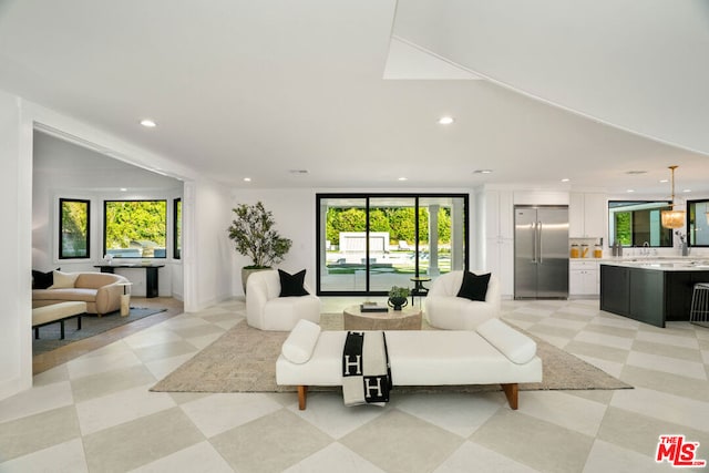 living room with a healthy amount of sunlight