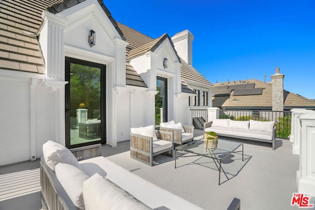 view of patio / terrace with an outdoor living space