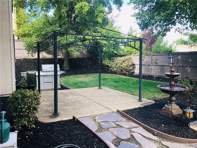 view of patio with a gazebo