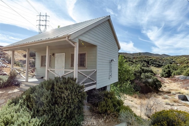 exterior space with covered porch