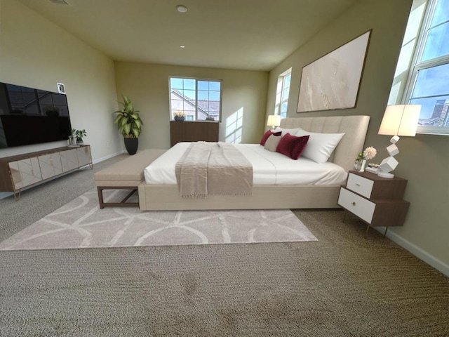 view of carpeted bedroom