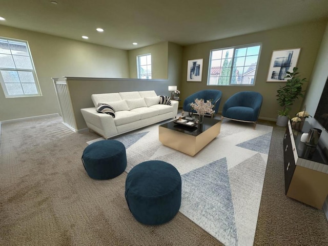 view of carpeted living room