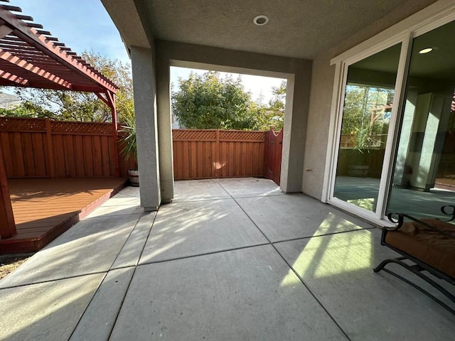 view of patio / terrace with a pergola