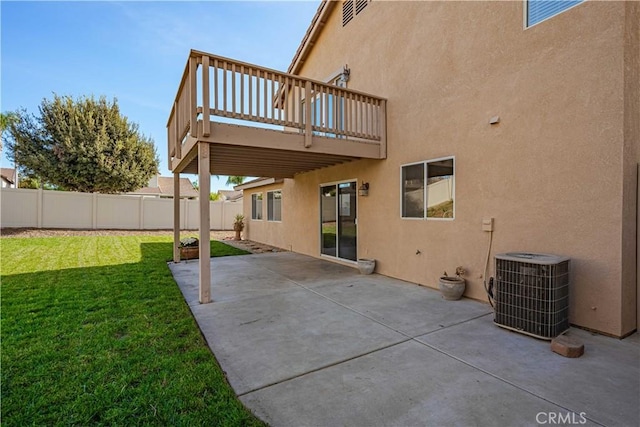 view of patio with central AC unit