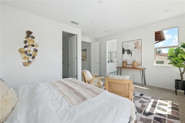 view of carpeted bedroom