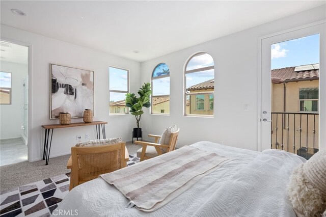 bedroom featuring carpet floors