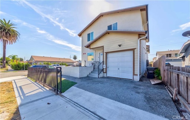 view of home's exterior with a garage