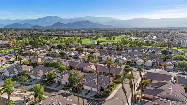 bird's eye view featuring a mountain view