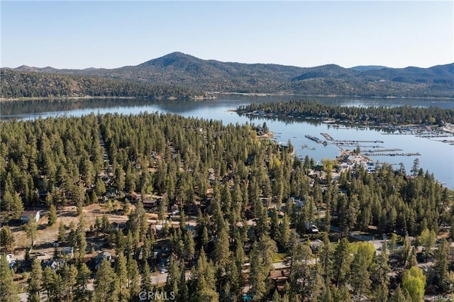 property view of water featuring a mountain view