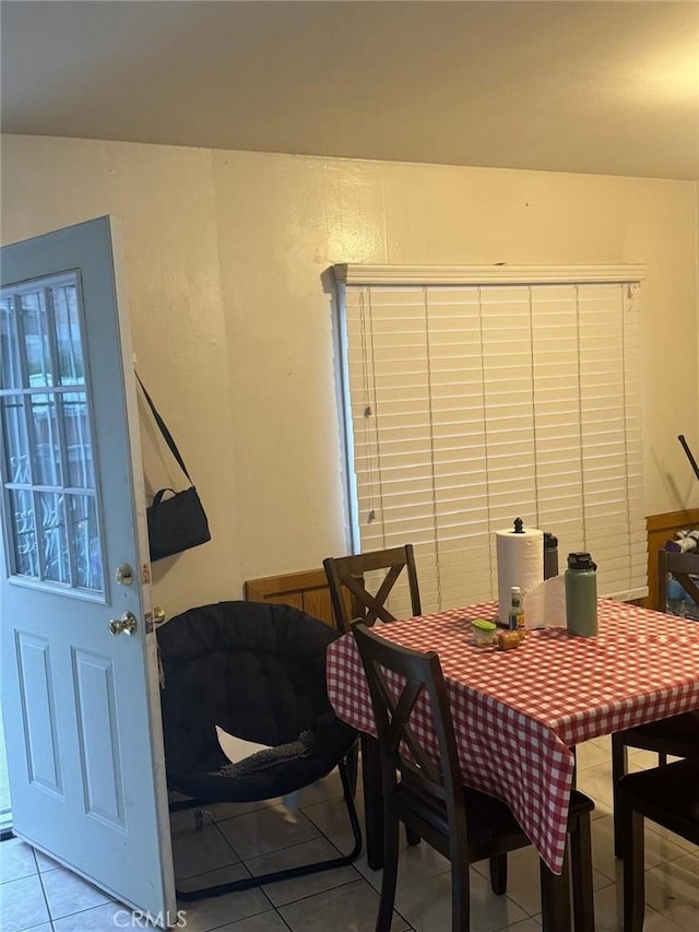 view of tiled dining area