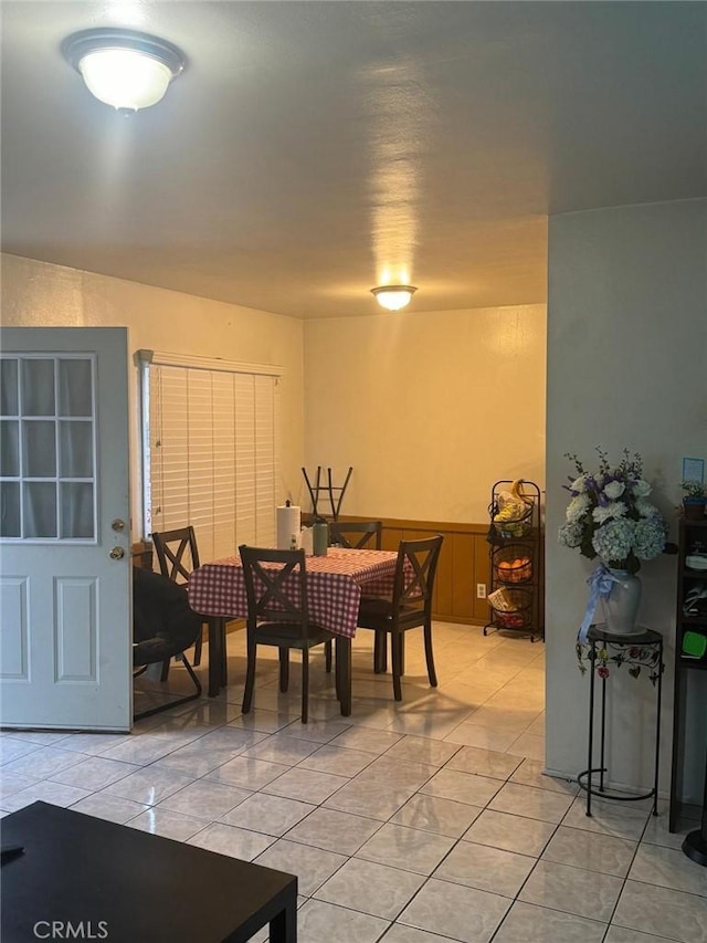 view of tiled dining area