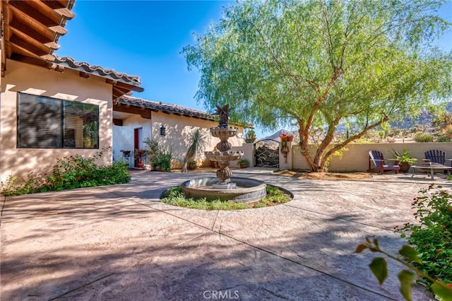 exterior space with a patio