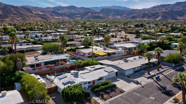 aerial view featuring a mountain view