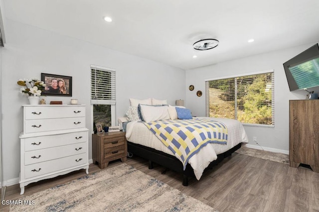 bedroom featuring hardwood / wood-style flooring