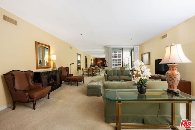 view of carpeted living room